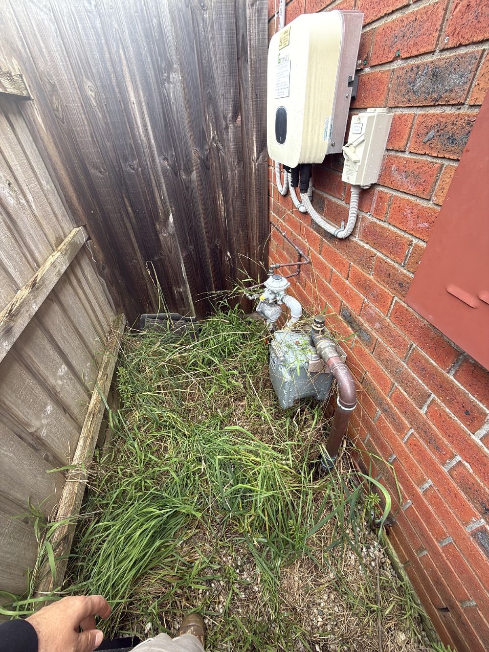 Ground not falling away from the wall, so water sits at the footing, found during a building and pest inspection in Berwick