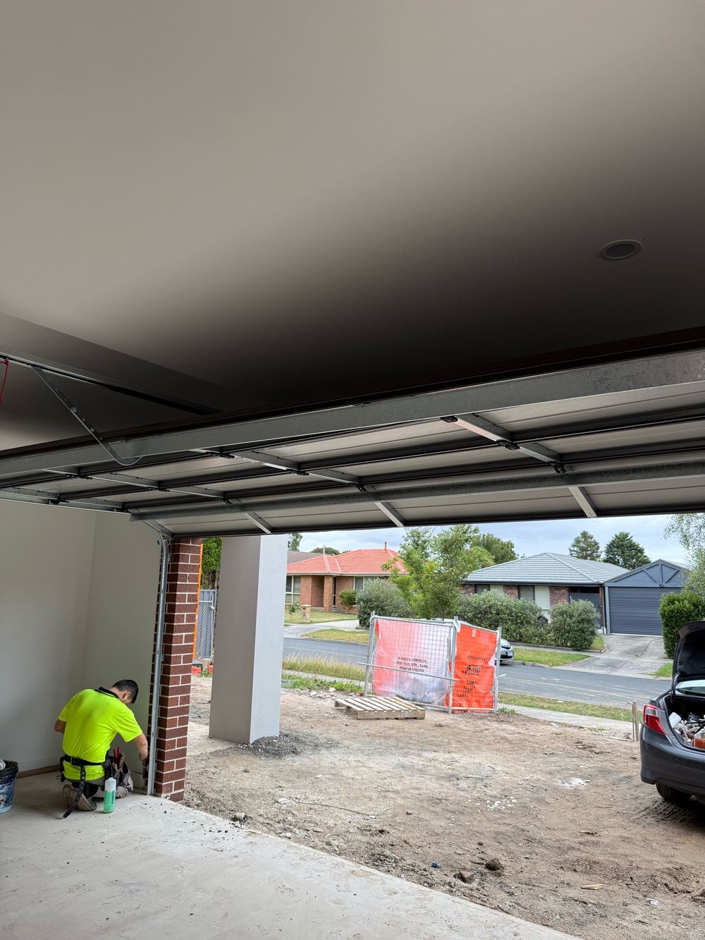 Garage door found off its track on arrival, Berwick